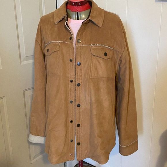 Tommy Hilfiger Sherpa Fleece Lined Snap Down Jacket Women Size XL - Picture 1 of 8